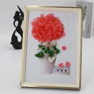 diy preserved dry flowers photo frame A4