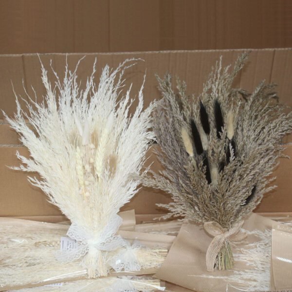 preserved dried small pampas grass flower bouquet