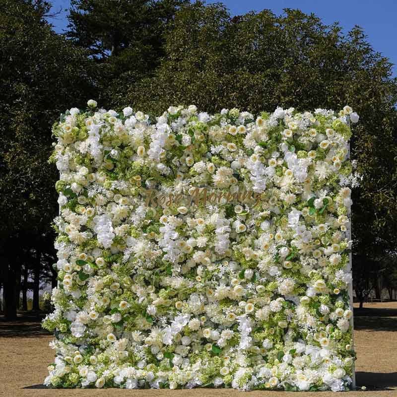 3HLINK 2m*2m light green artificial flower wedding wall