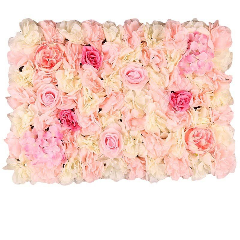 3HLINK pink artificial hydrangea rose combination flower wall