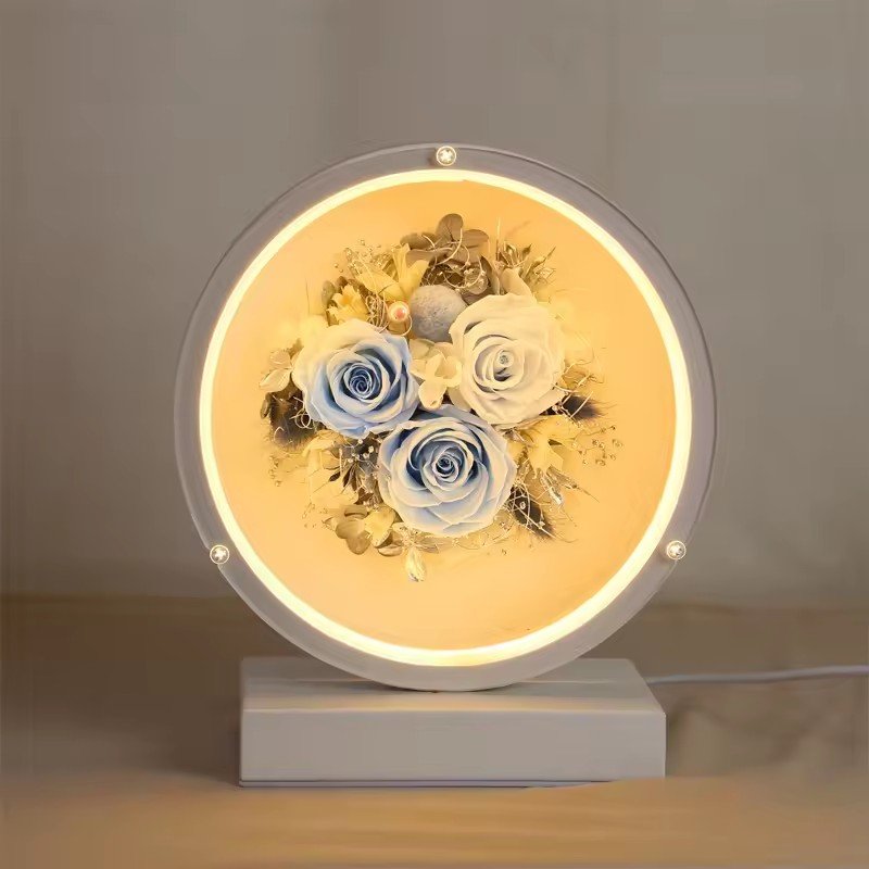 3HLINK preserved rose flower chargeable Bluetooth sound small night light