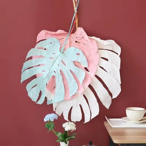 3HLINK many color Tiffany Blue pink white Monstera Leaf For home arrangement Decor