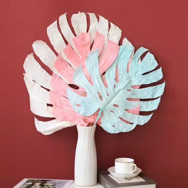 3HLINK many color Tiffany Blue pink white Monstera Leaf For home arrangement Decor