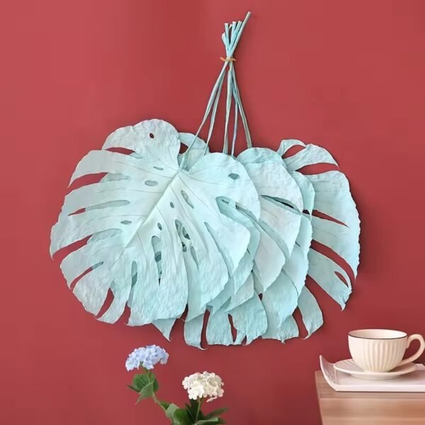 Tiffany Blue Monstera Leaf For Wedding Boho arrangement Decor