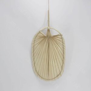 Oval palm leaf dried flower hanging decoration