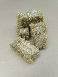 mini hay bales for rustic decor
