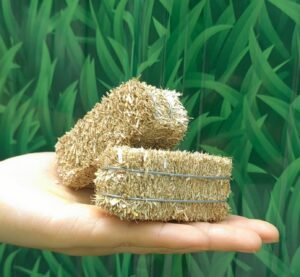 mini hay bale decor