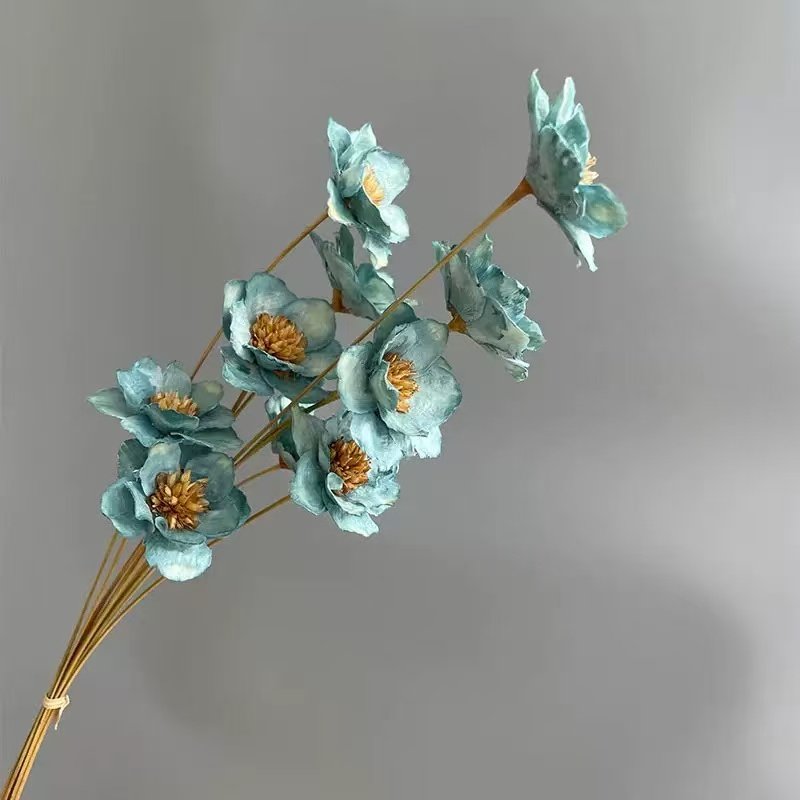 Blue handmade Silver Bell Flower stems for floral arrangements